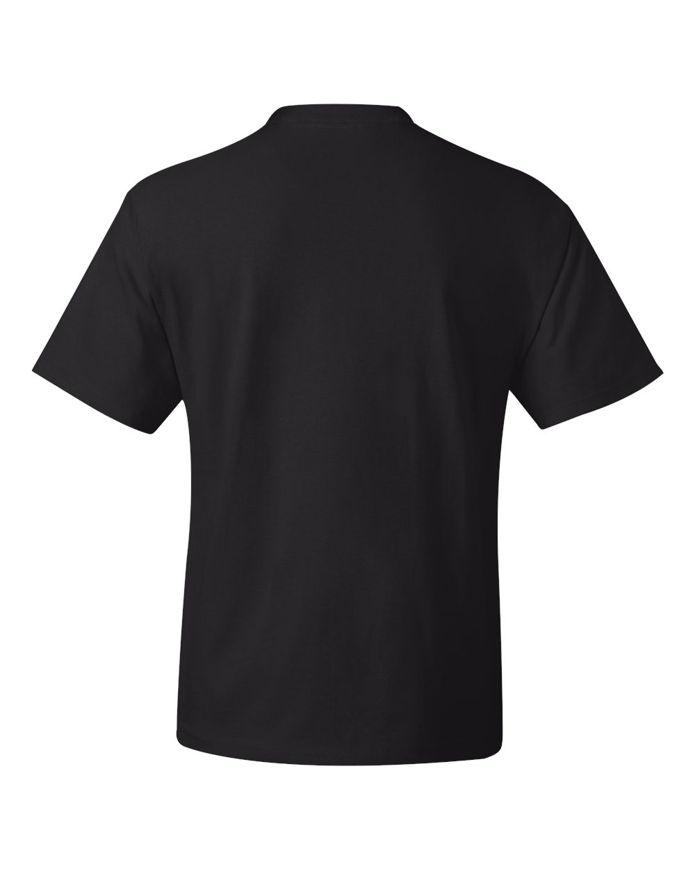Rear View of Black Beefy-T® Tall T-Shirt - 518T