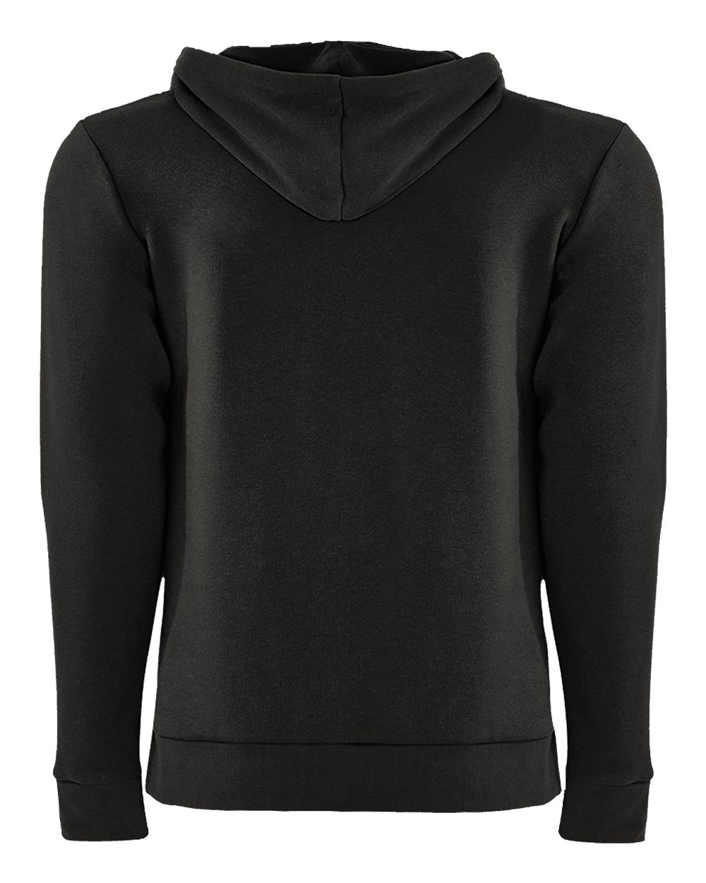 Rear View of Black/ Black Santa Barbara Hoodie - 9303