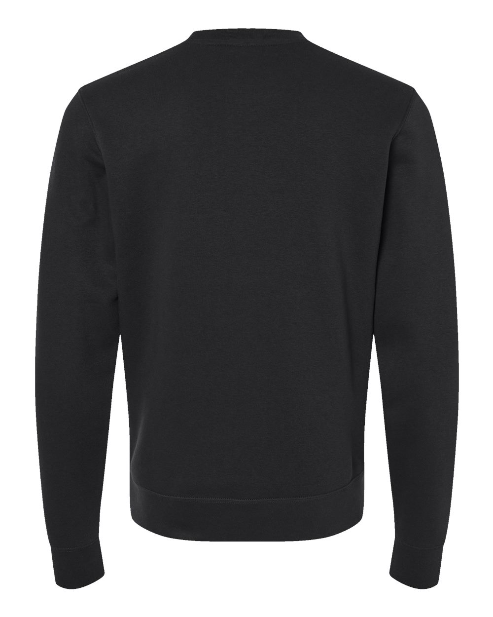Rear View of Black BTB Fleece Crewneck Sweatshirt - 8721