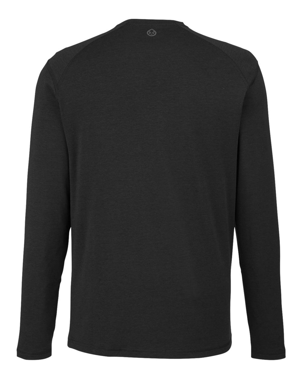Rear View of Black Carrollton Fitness Long Sleeve T-Shirt - TM310