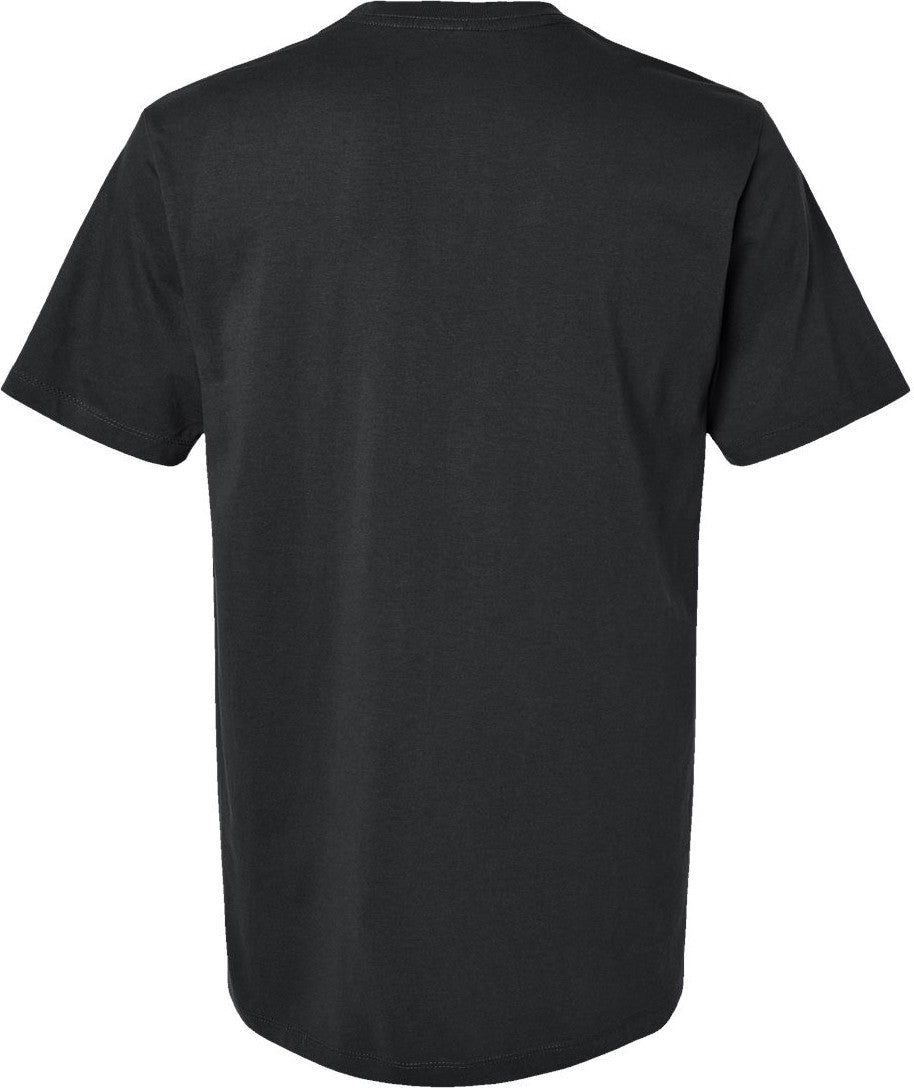 Rear View of Black Classic Pocket T-Shirt - 210