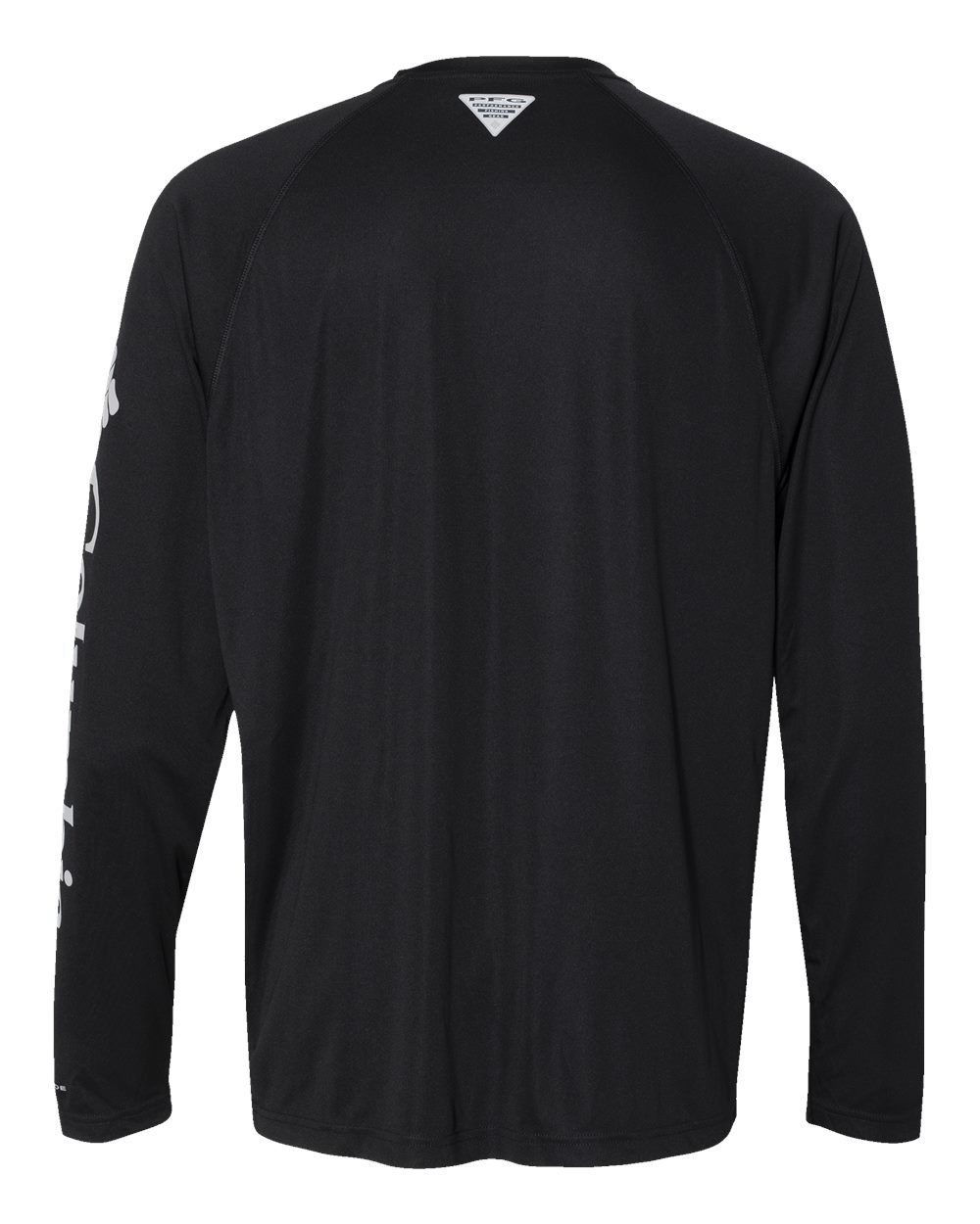 Rear View of Black/ Cool Grey PFG Terminal Tackle™ Long Sleeve T-Shirt - 212472