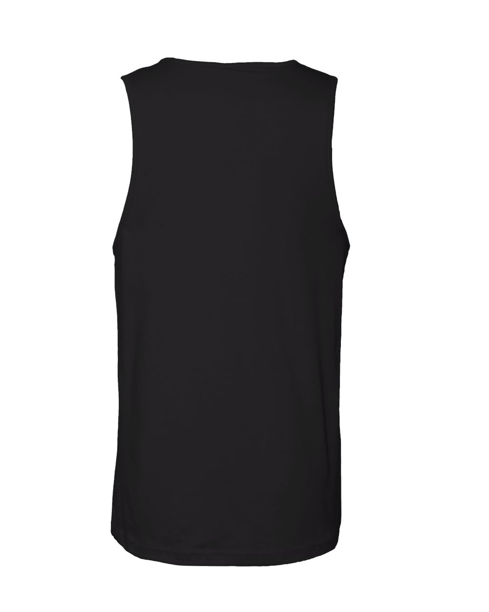 Rear View of Black Cotton Muscle Tank - 3633