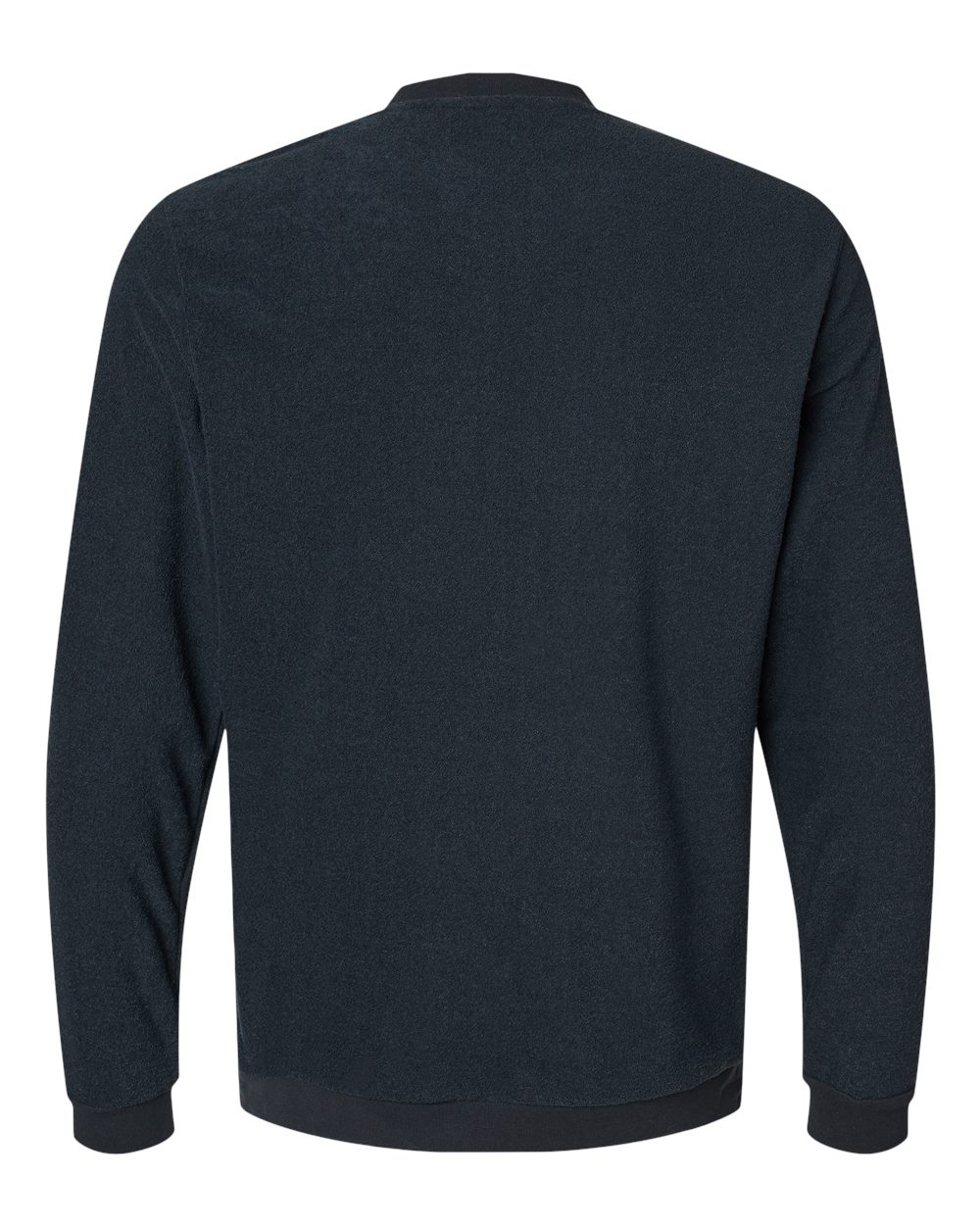 Rear View of Black Crewneck Sweatshirt - A586