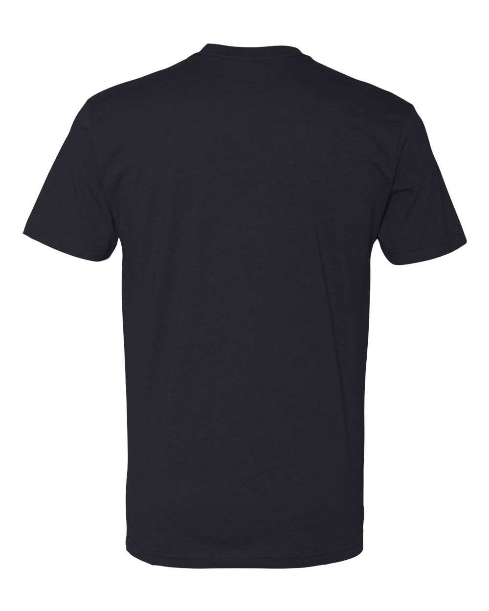 Rear View of Black CVC T-Shirt - 6210