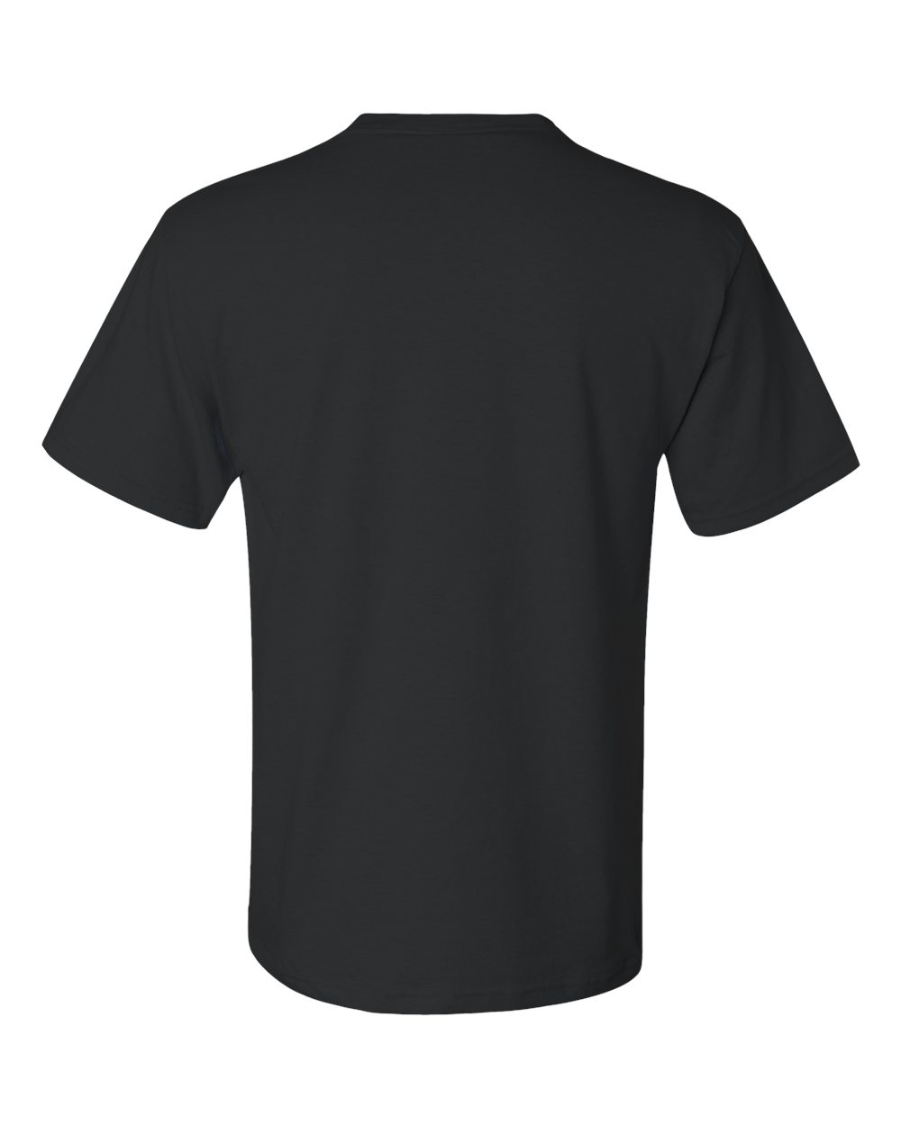 Rear View of Black Dri-Power® 50/50 Pocket T-Shirt - 29MPR