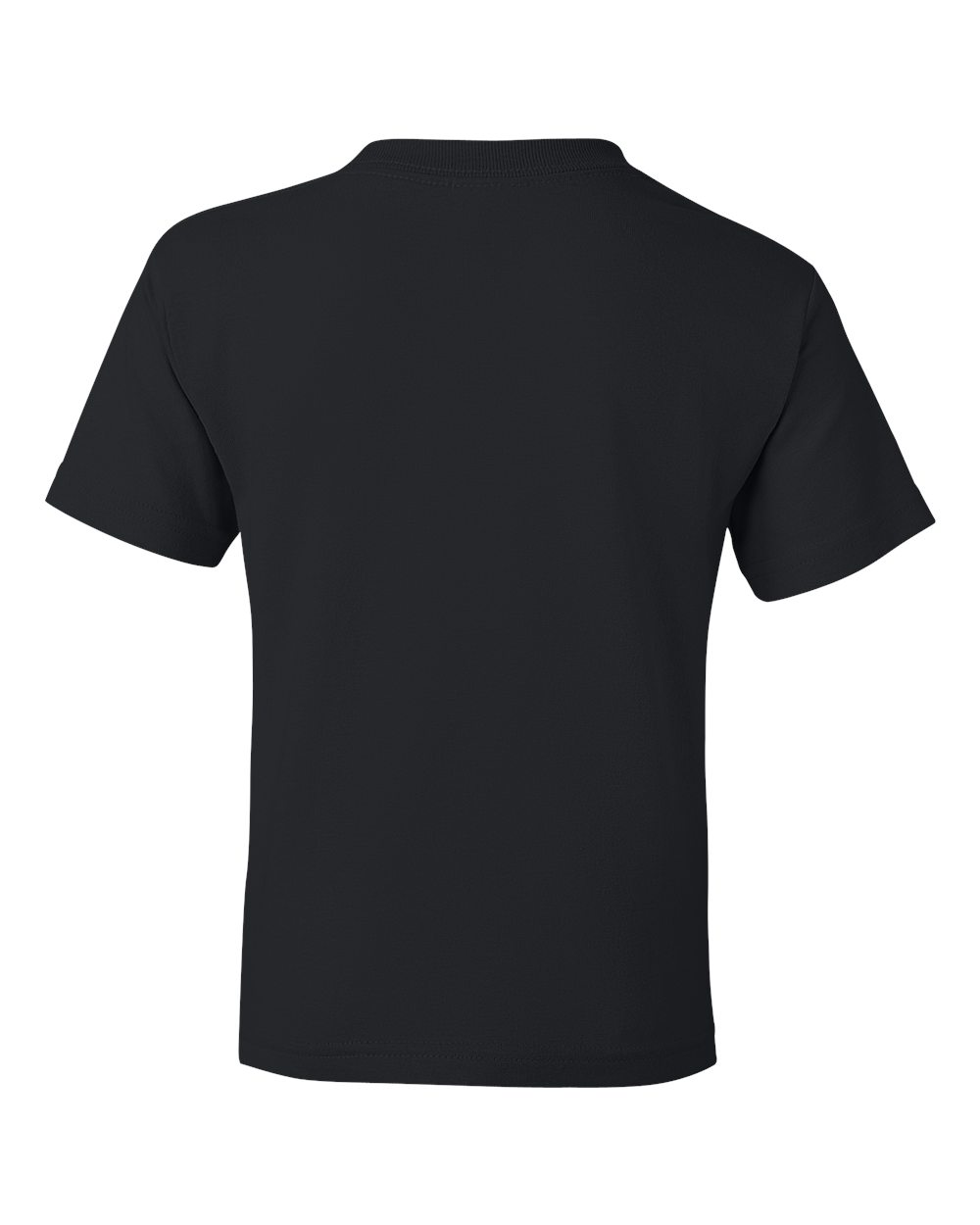 Rear View of Black DryBlend® Youth T-Shirt - 8000B