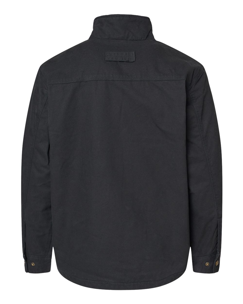 Rear View of Black Endeavor Canyon Cloth™ Canvas Jacket with Sherpa Lining - 5037