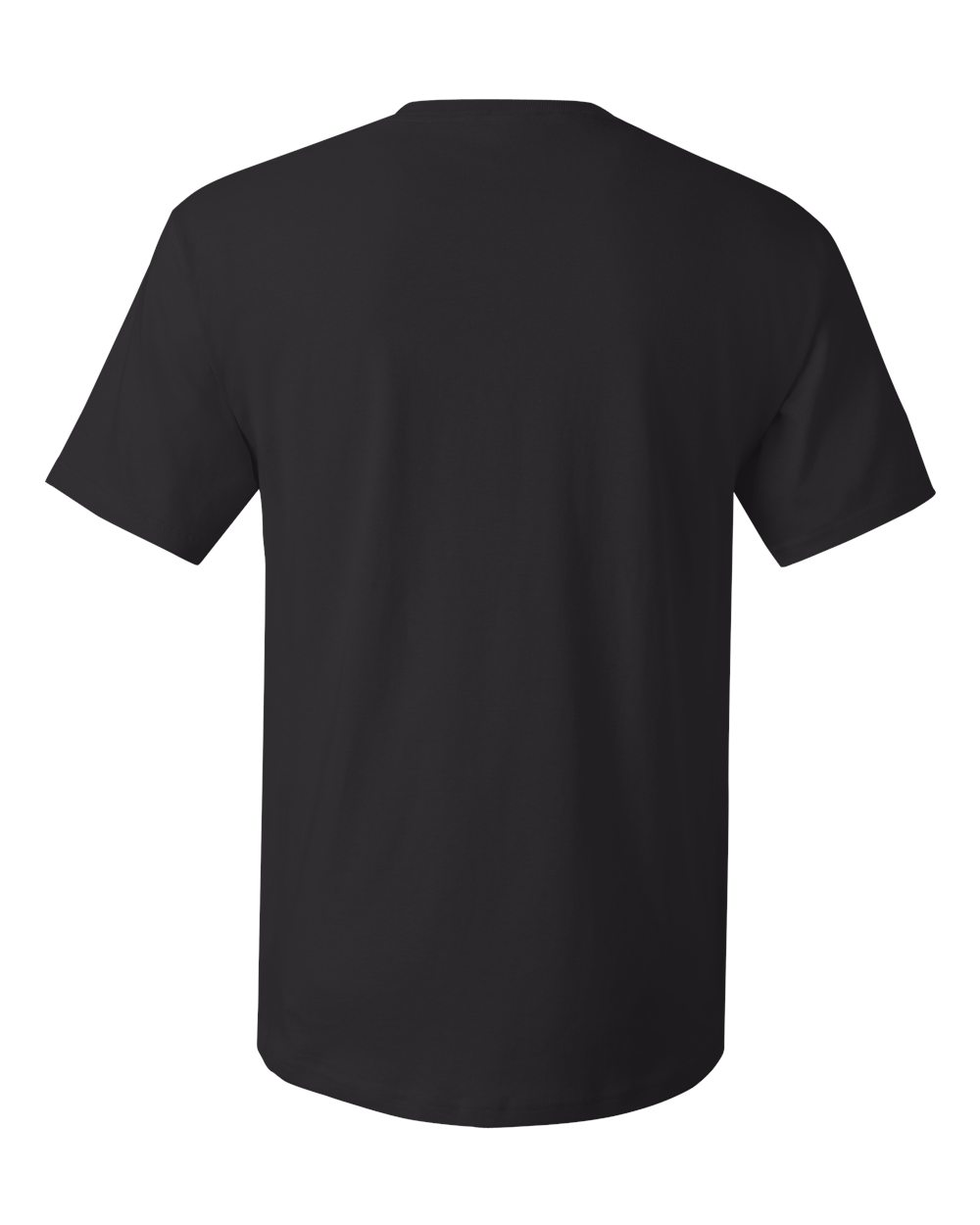 Rear View of Black Essential-T T-Shirt - 5280