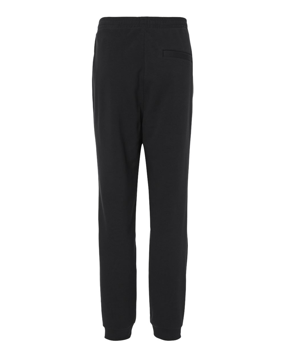 Rear View of Black Fleece Joggers - A436