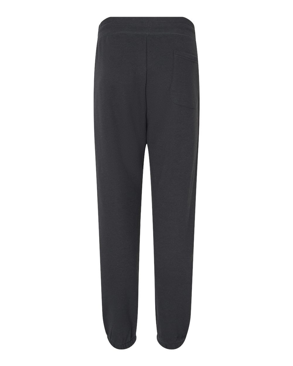 Rear View of Black Fleece Sweatpants - 9803