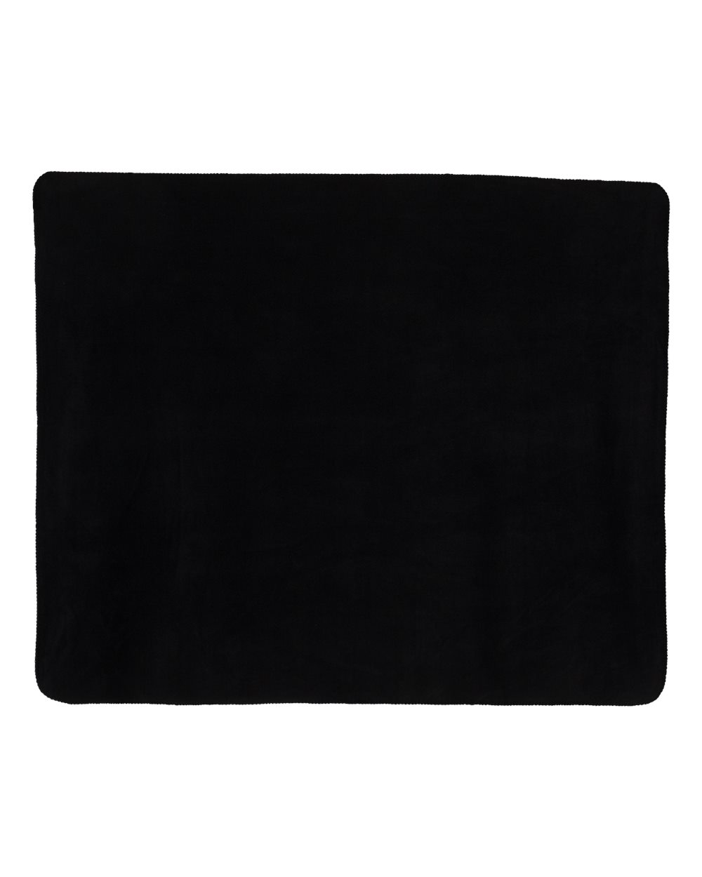 Rear View of Black Fleece Throw Blanket - 8700
