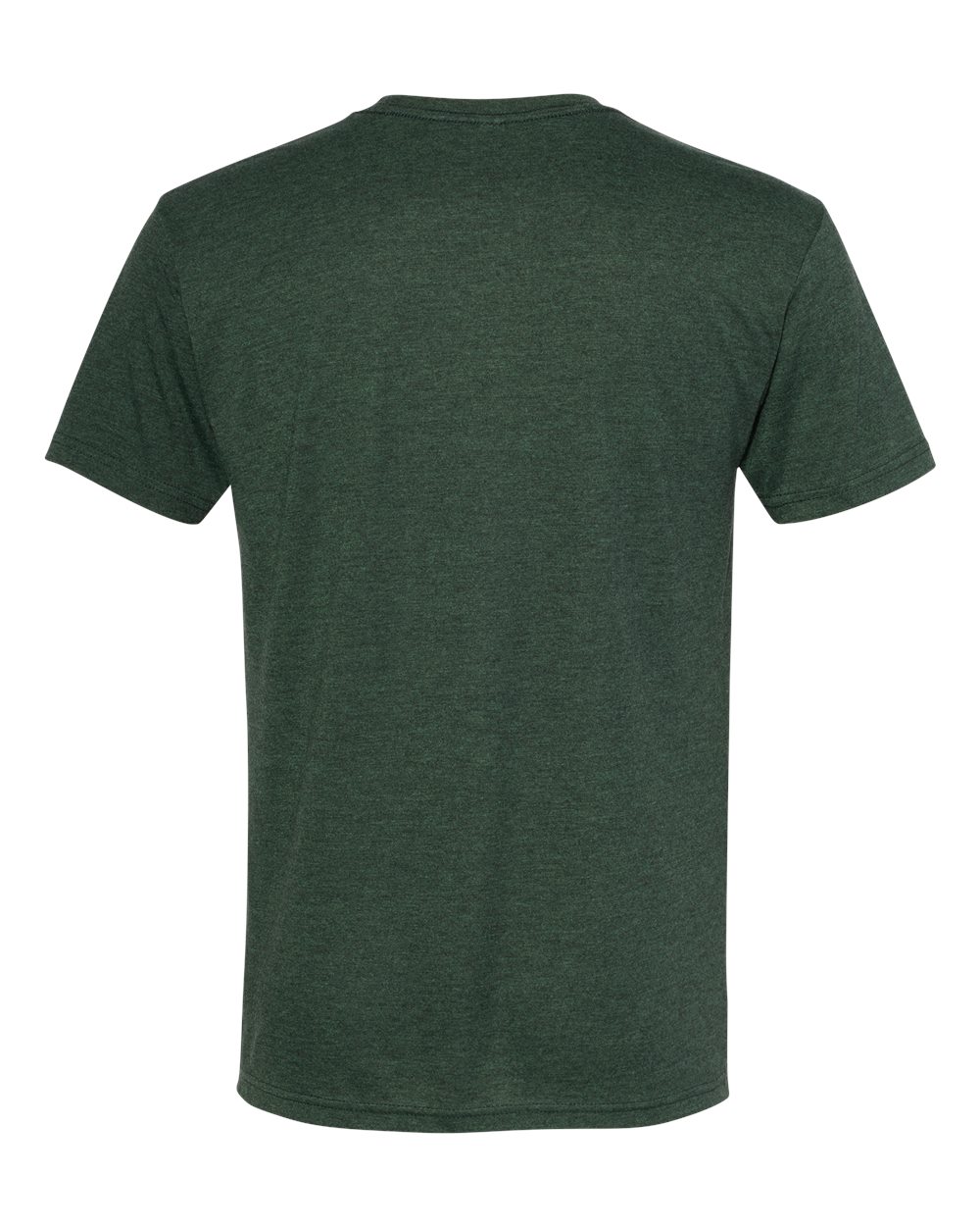 Rear View of Black Forest Triblend T-Shirt - 6010