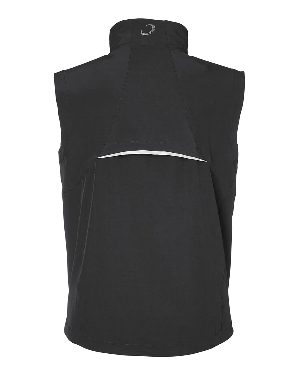 Rear View of Black Full-Zip Vest - W1009Z