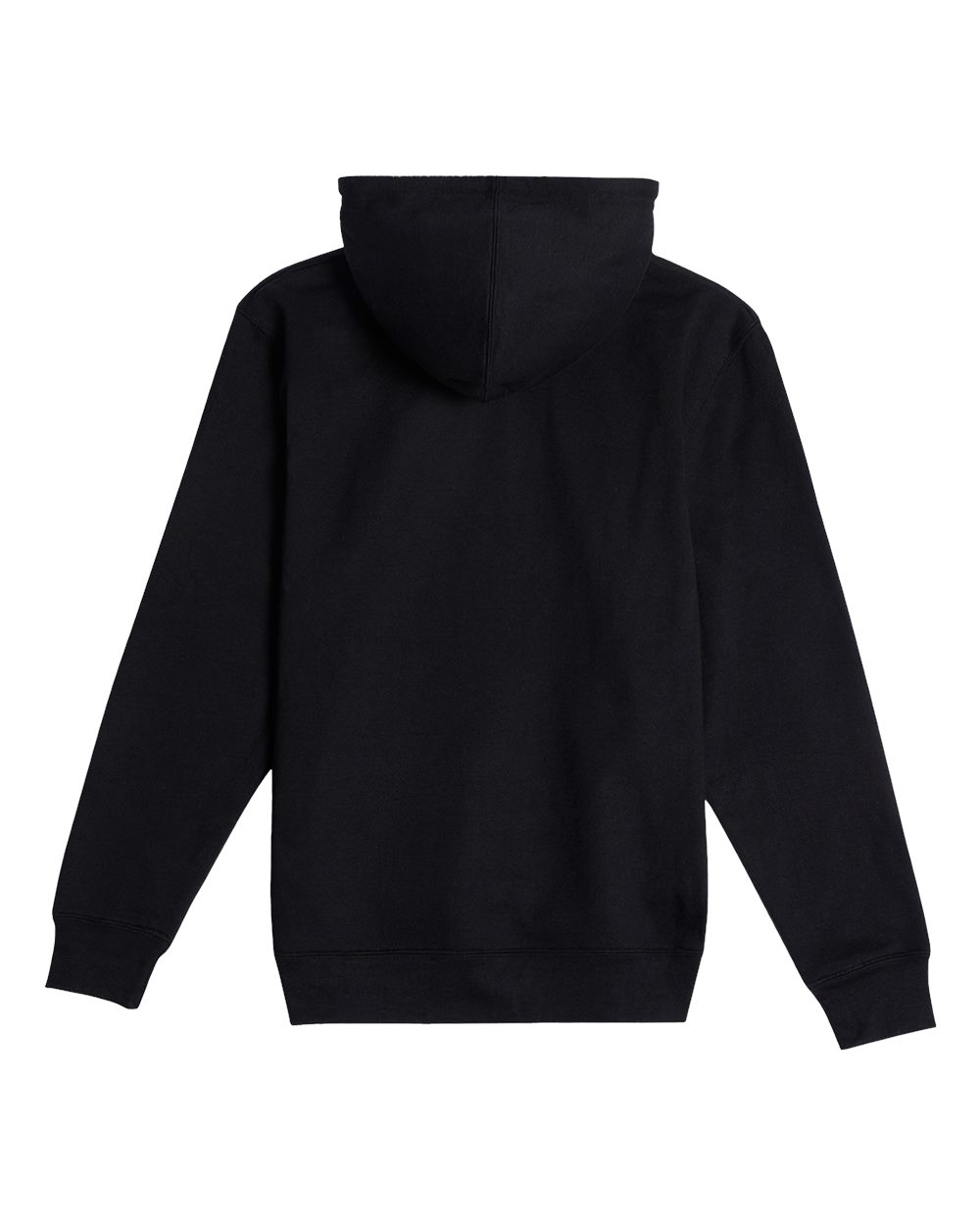 Rear View of Black Future Fleece Hooded Sweatshirt - LS18002