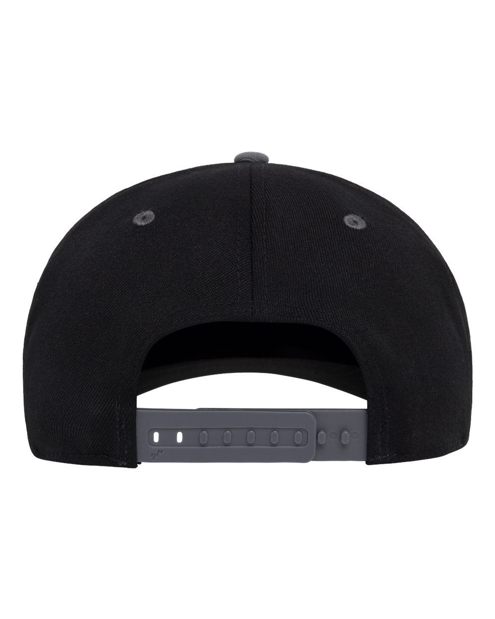 Rear View of Black/ Grey 110® Snapback Cap - 110F