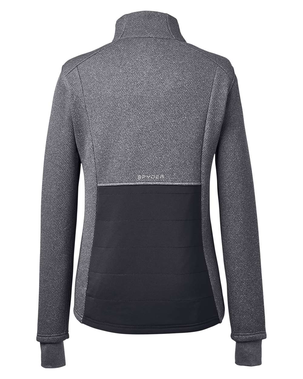 Rear View of Black Heather/ Black Women's Pursuit Jacket - s17299