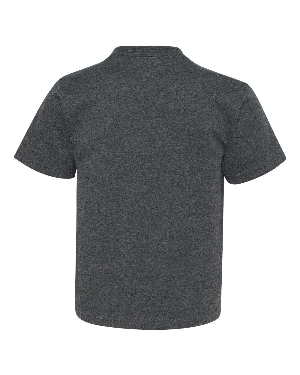 Rear View of Black Heather Dri-Power® Youth 50/50 T-Shirt - 29BR
