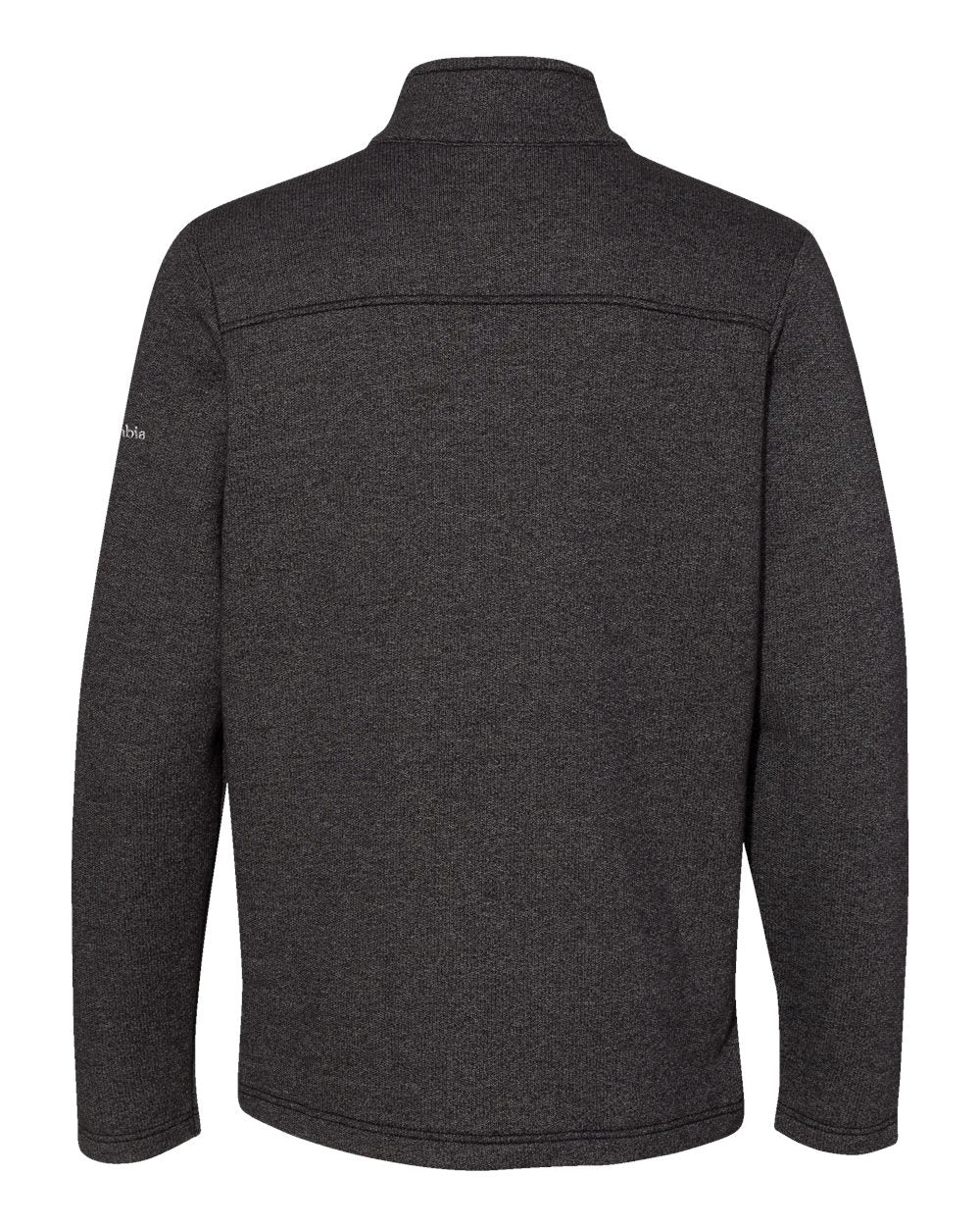 Rear View of Black Heather Great Hart Mountain™ III Half-Zip Pullover - 212487