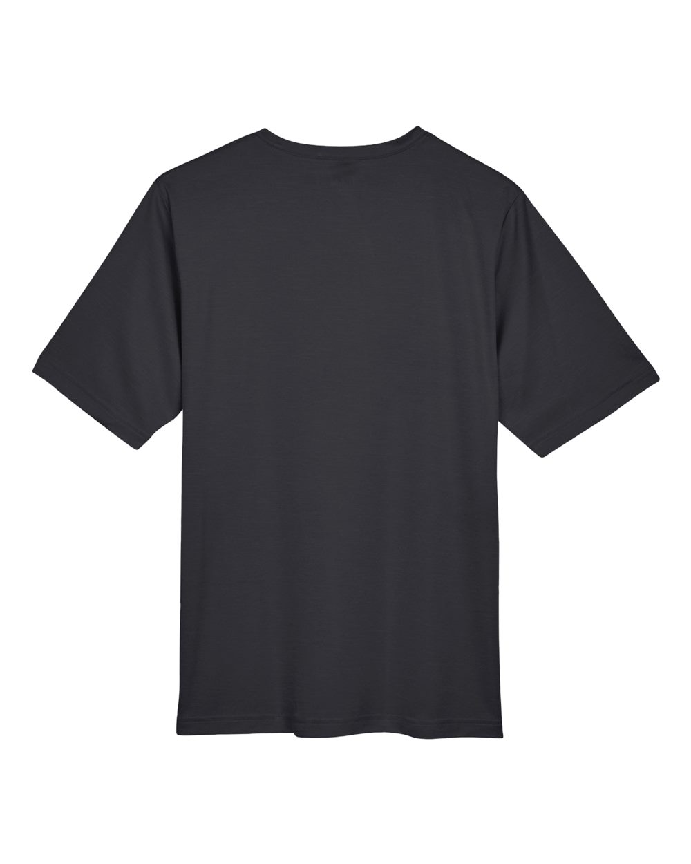 Rear View of Black Heather Men's Sonic Heather Performance T-Shirt - TT11H