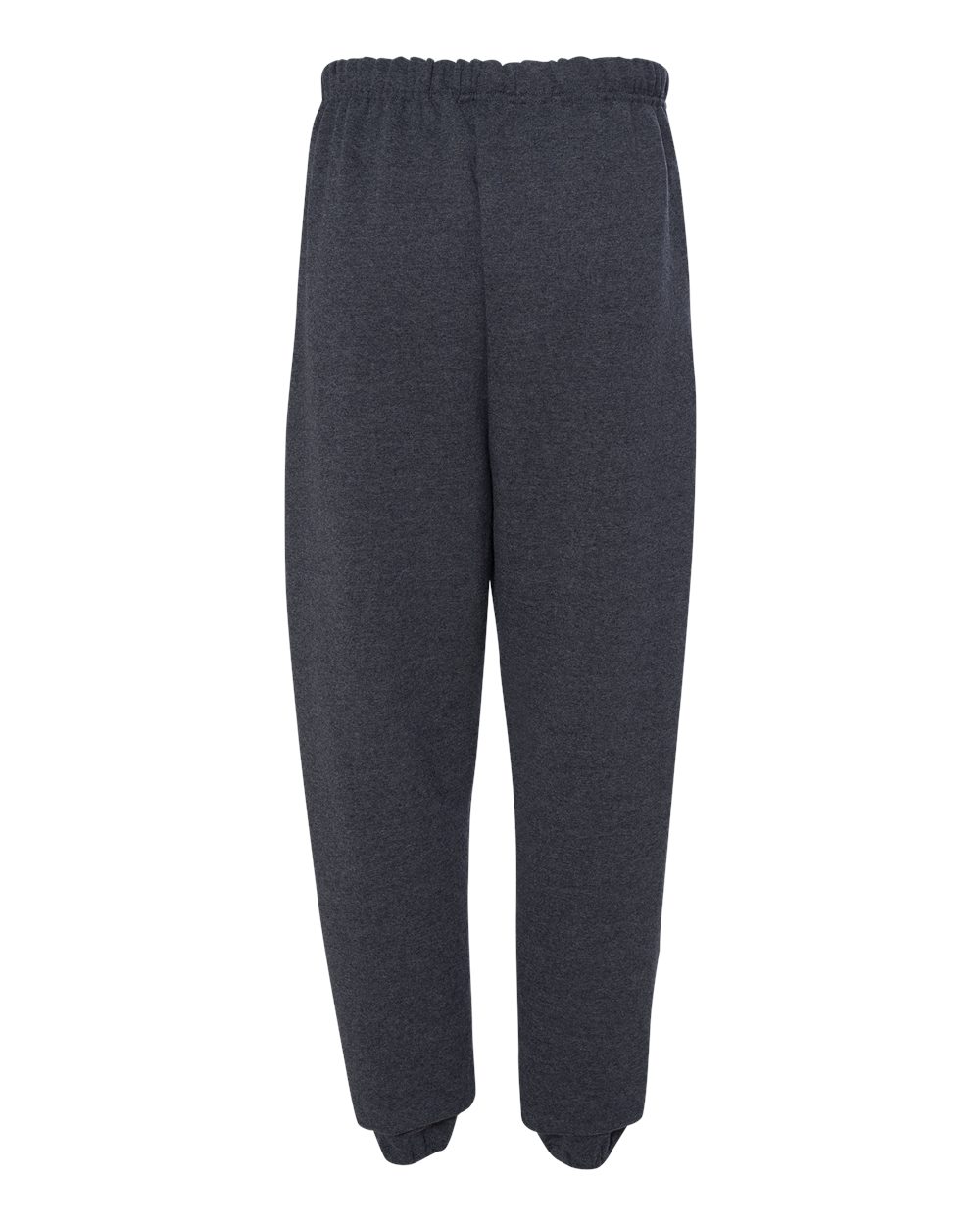 Rear View of Black Heather Super Sweats NuBlend® Sweatpants with Pockets - 4850MR