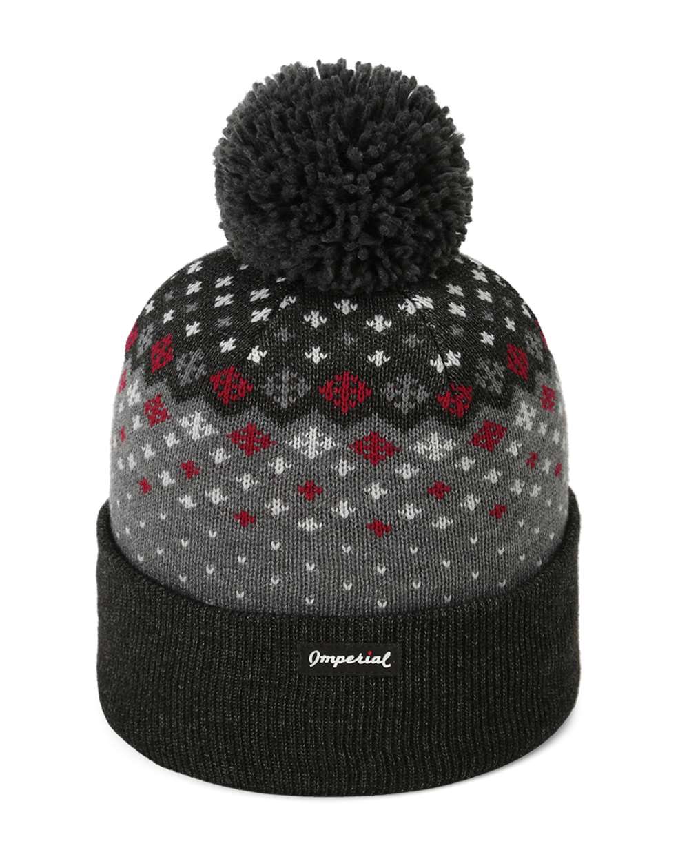 Front View of Black Heather The Baniff Cuffed Beanie - 6017