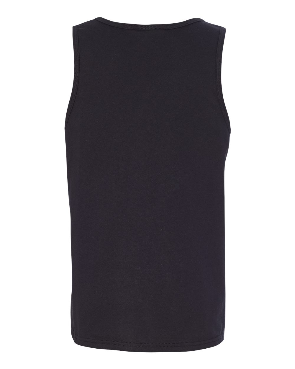 Rear View of Black Heavy Cotton™ Tank Top - 5200