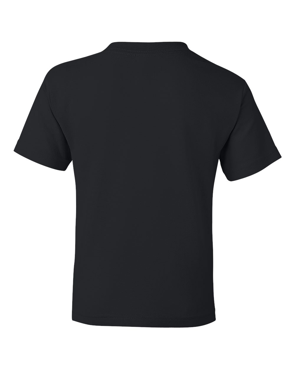 Rear View of Black Heavy Cotton™ Youth T-Shirt - 5000B