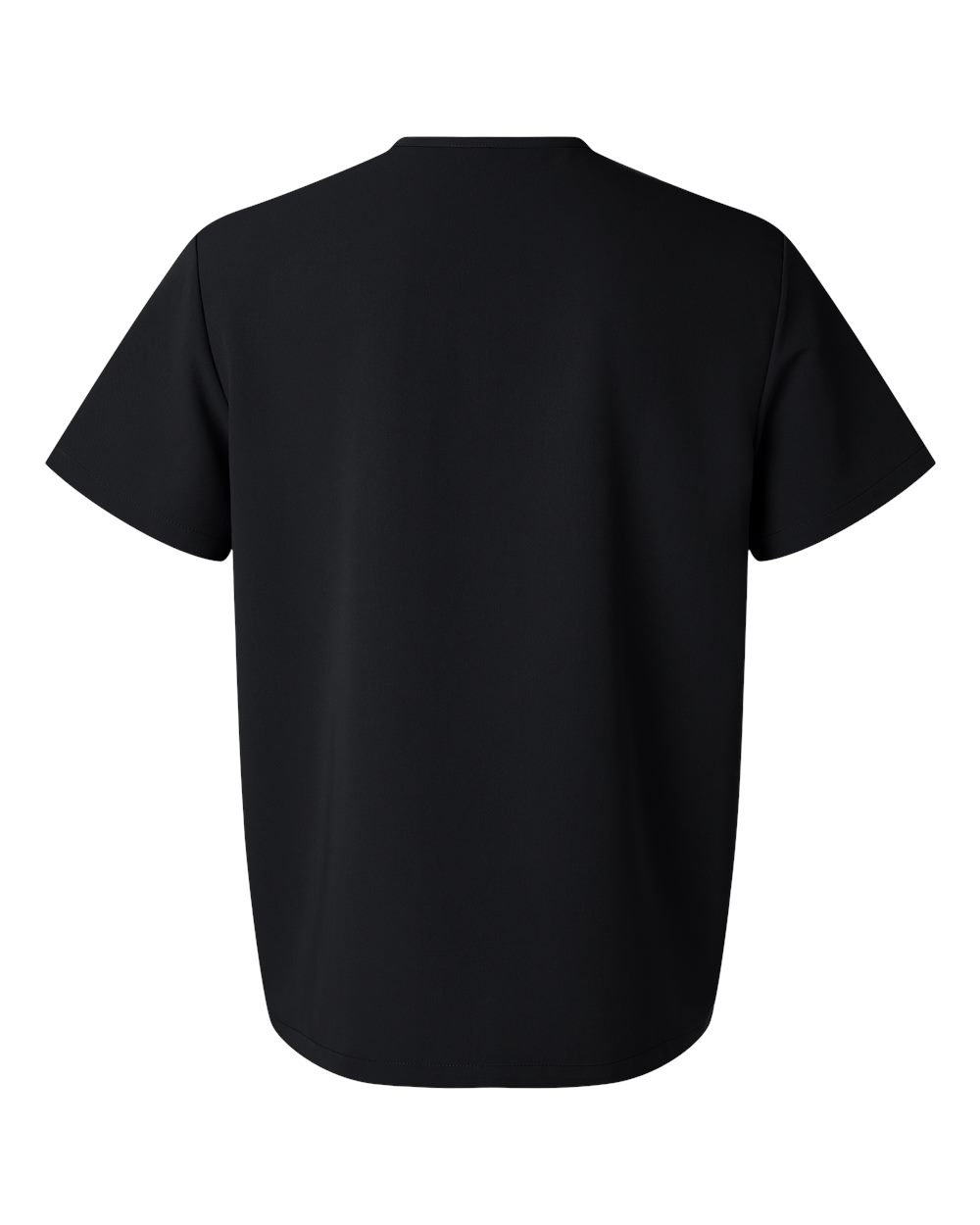 Rear View of Black Holmes Everyday 1-Pocket Scrub V-Neck Top - M10001