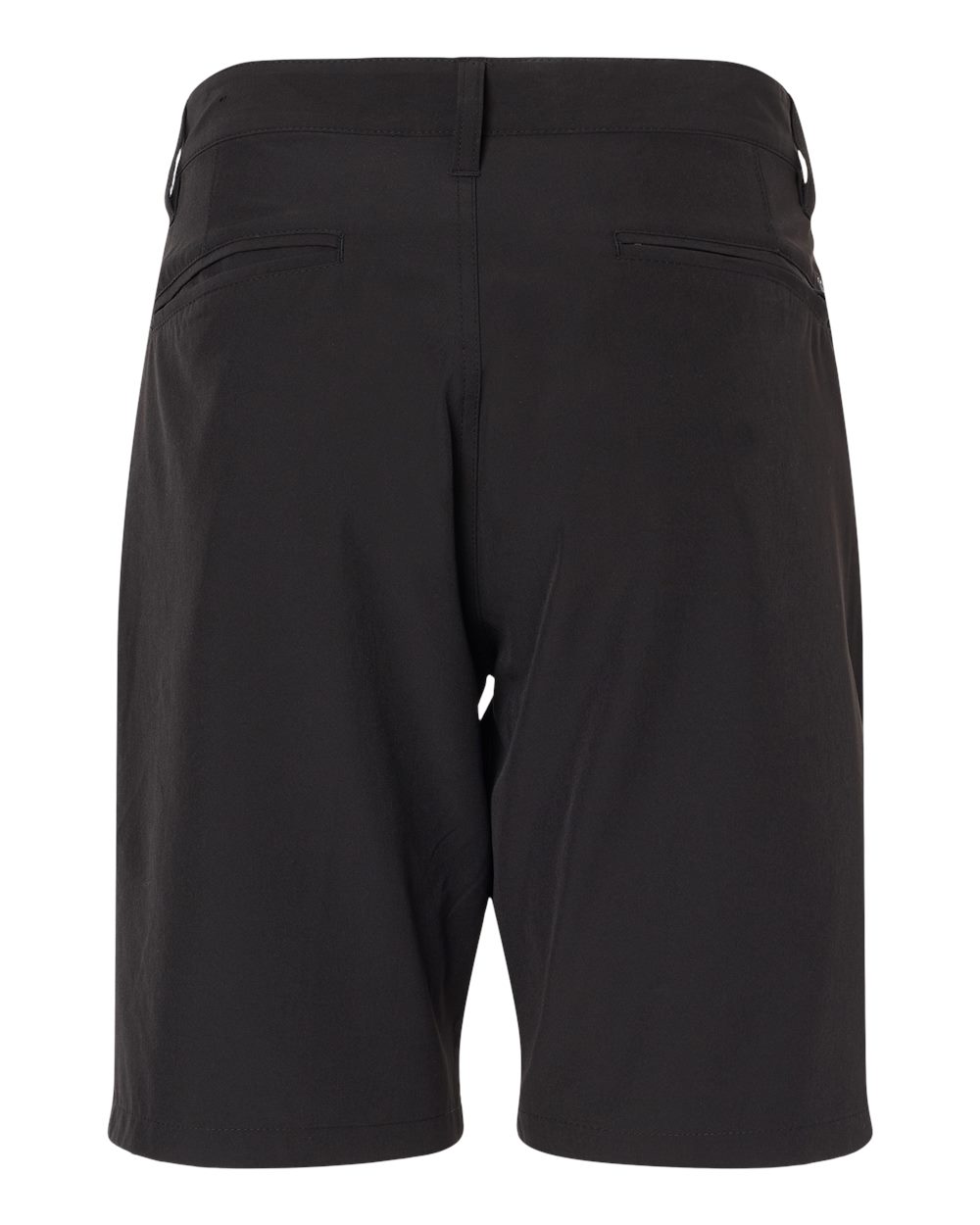 Rear View of Black Hybrid Stretch Shorts - 9820