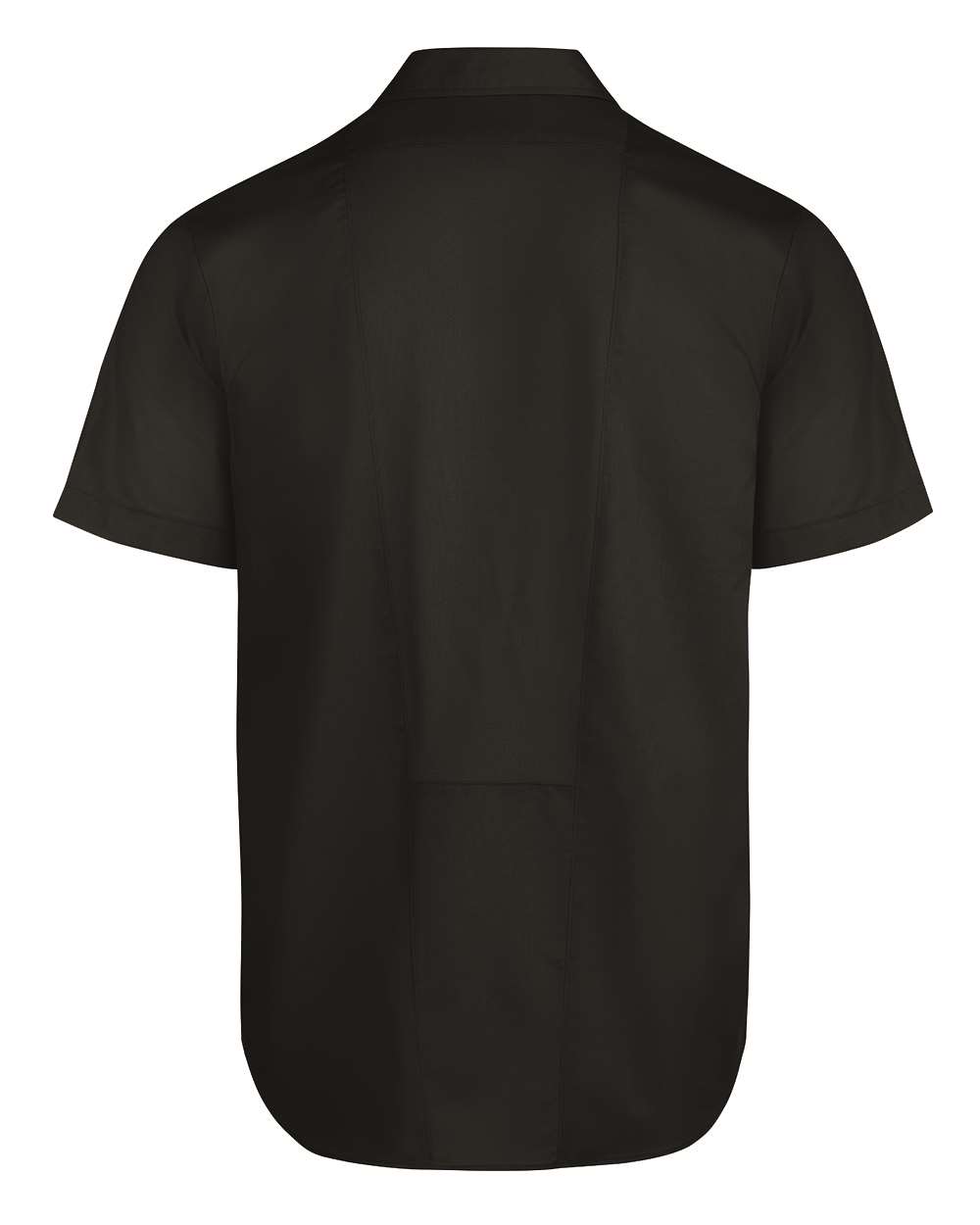Rear View of Black Industrial Worktech Ventilated Short Sleeve Work Shirt - LS51