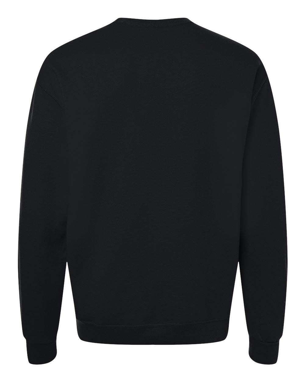 Rear View of Black Ink Ultimate CVC Crewneck Sweatshirt - IC48MR