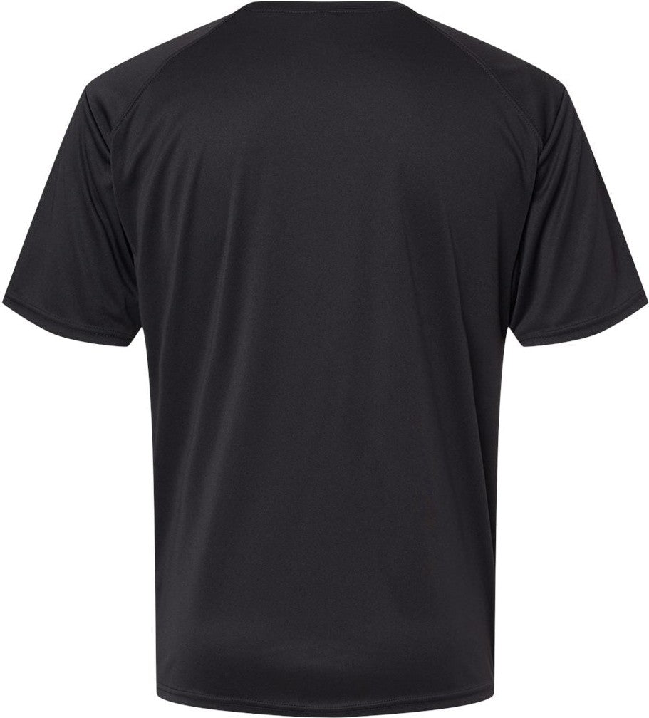 Rear View of Black Islander Performance T-Shirt - 200