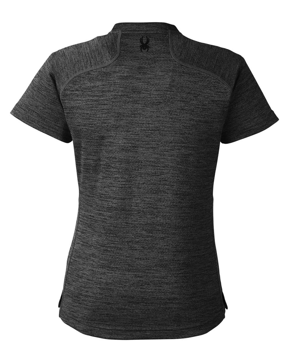 Rear View of Black Jasper Women's Mission Blade Collar Polo - S17980