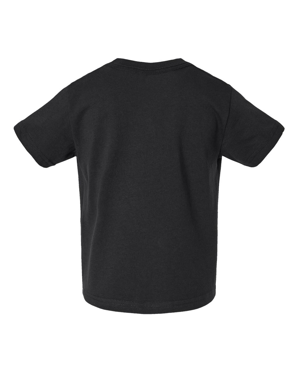 Rear View of Black Juvy Youth Short Sleeve T-Shirt - 3301J