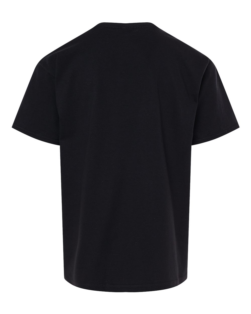 Rear View of Black Light Cotton Youth T-Shirt - 3000B