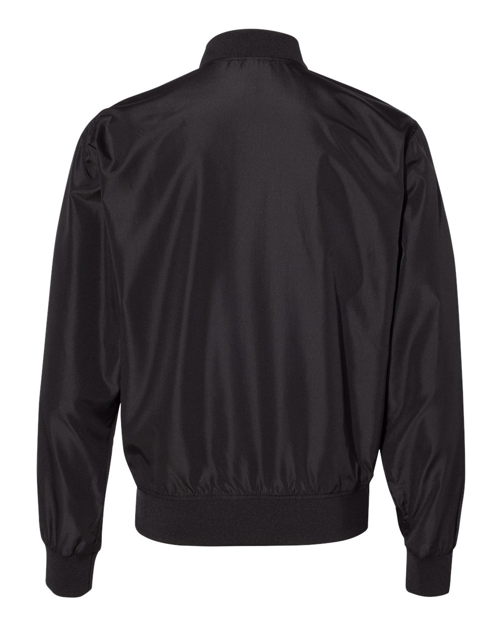 Rear View of Black Lightweight Bomber Jacket - EXP52BMR