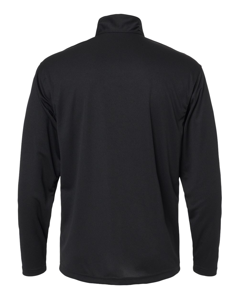 Front View of Black Malibu Performance Quarter-Zip Pullover - 350
