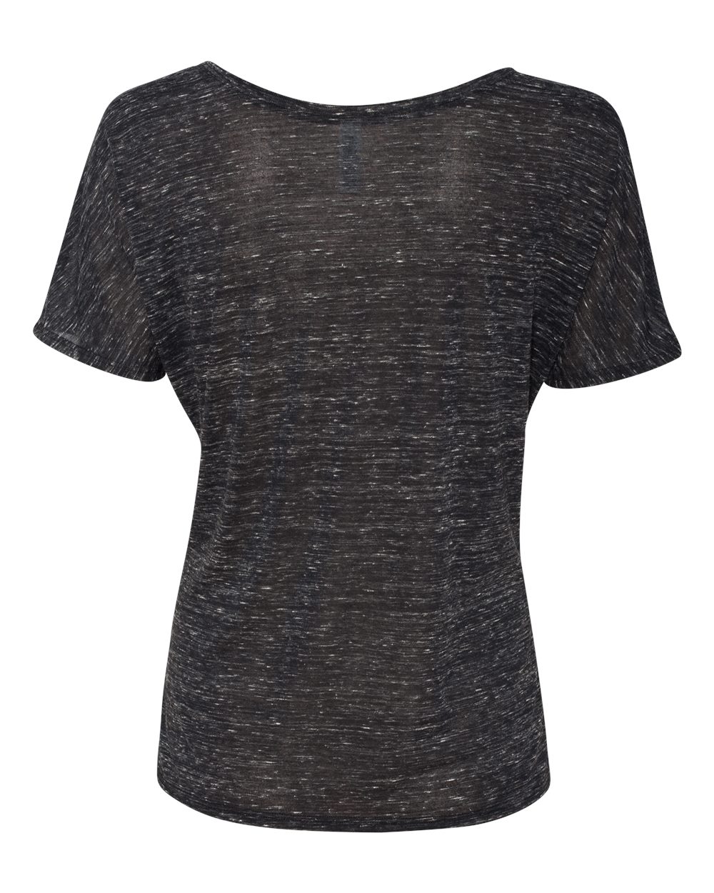 Rear View of Black Marble Women’s Slouchy Tee - 8816