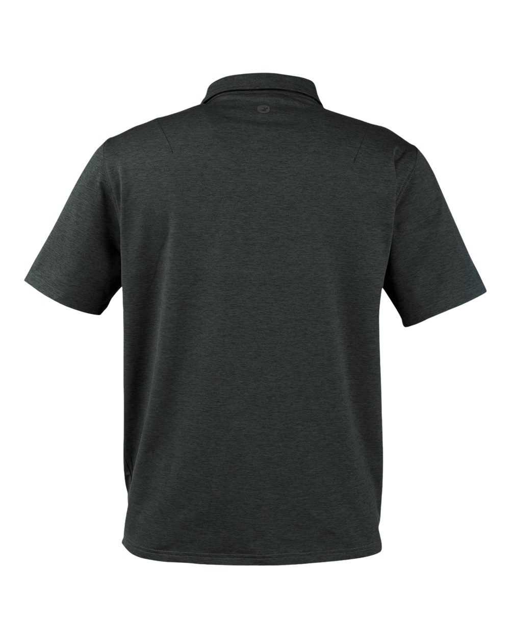 Rear View of Black Marbled Fairway Polo - MDP1799
