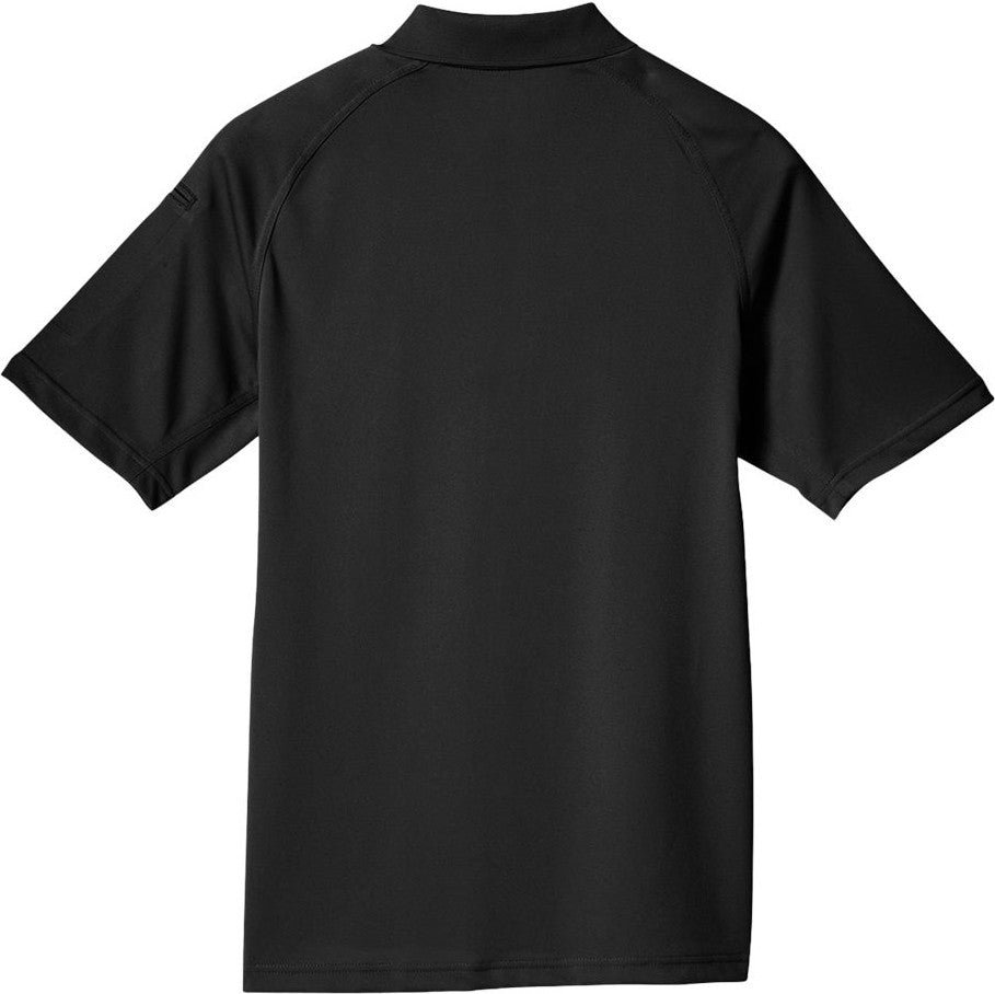 Rear View of Black Men's Advantage Tactical Performance Polo - M211
