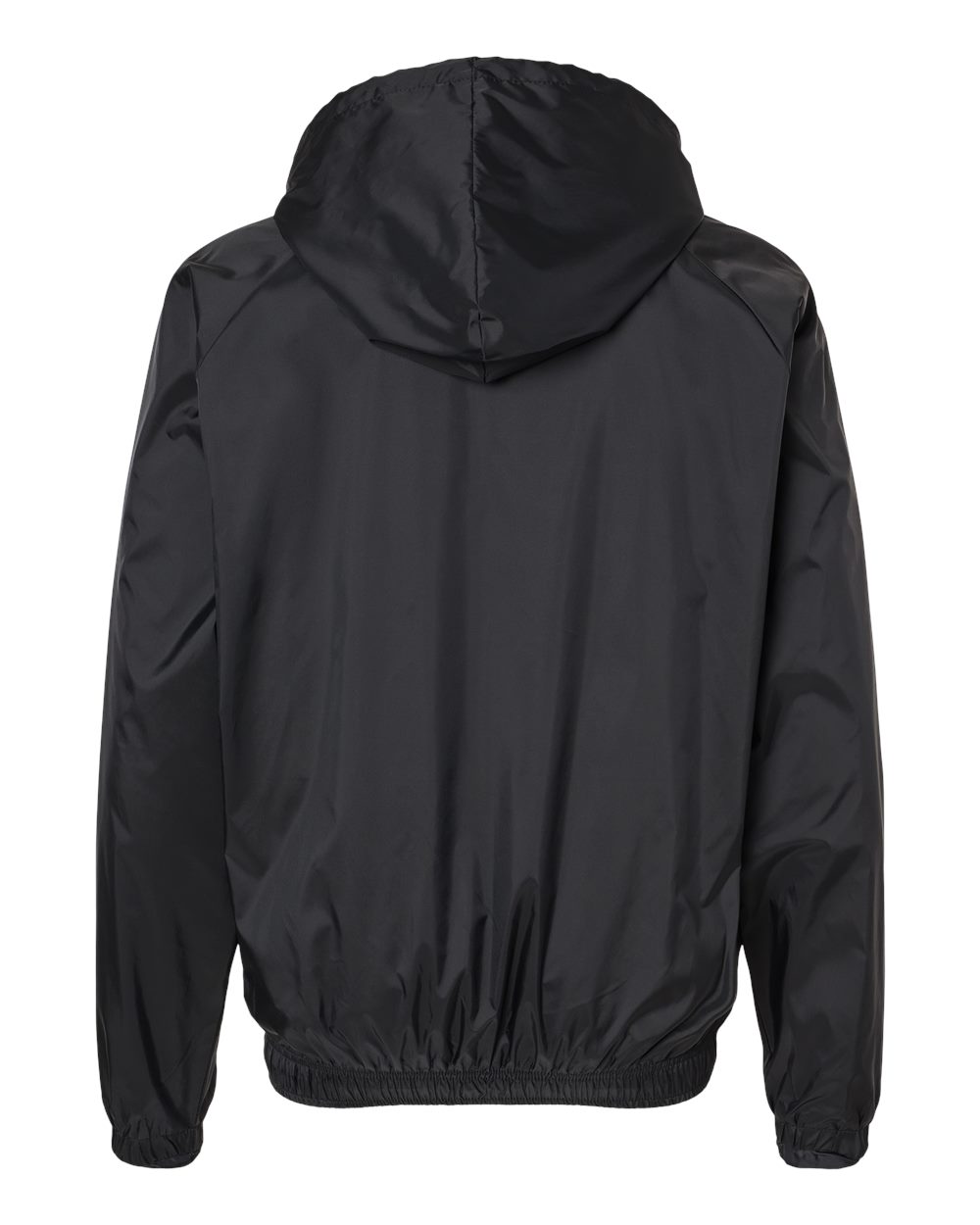 Rear View of Black Mentor Hooded Coach's Jacket - 9728