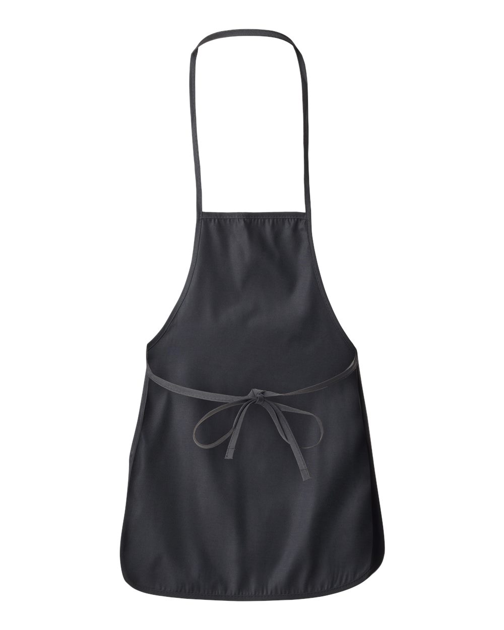 Rear View of Black Midweight Cotton Twill Butcher Apron - 5510