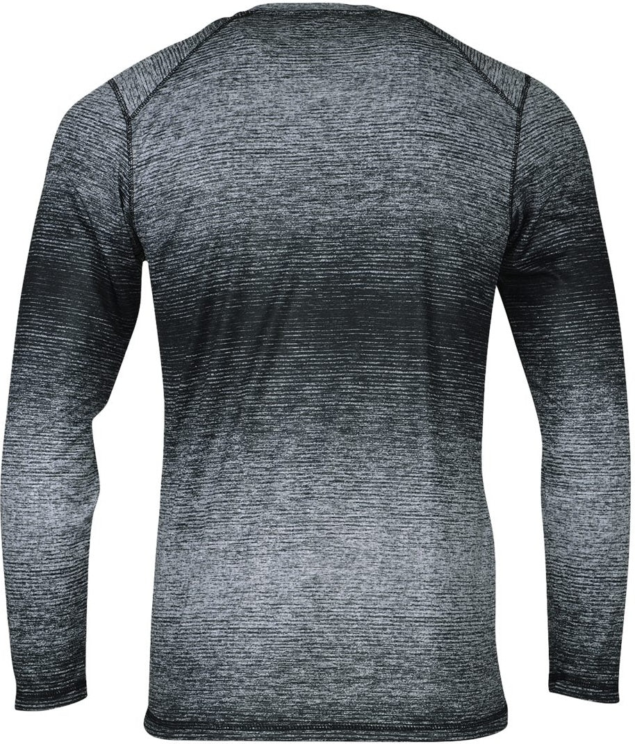 Rear View of Black Mirage Performance Long Sleeve T-Shirt - 234