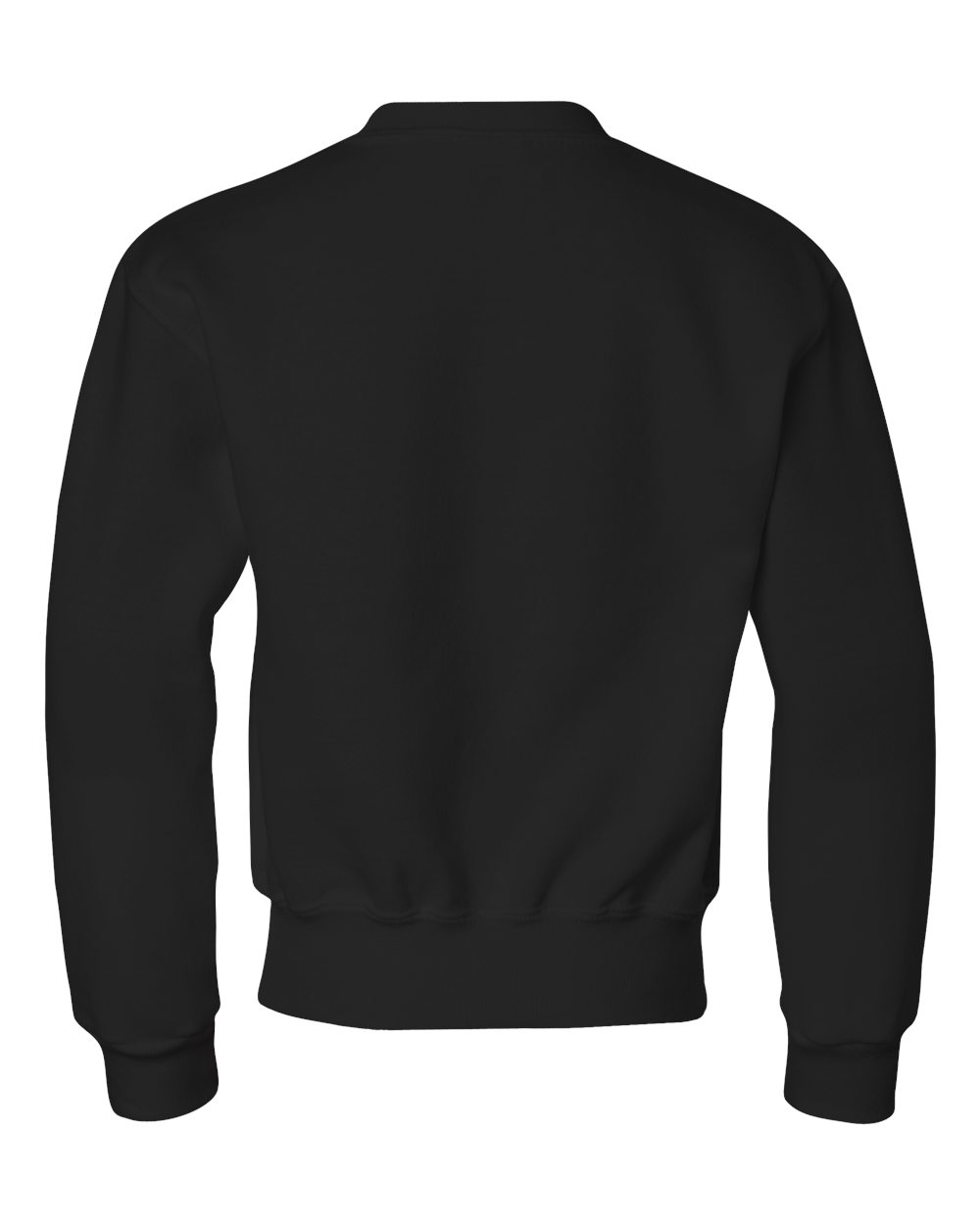 Rear View of Black NuBlend® Youth Crewneck Sweatshirt - 562BR