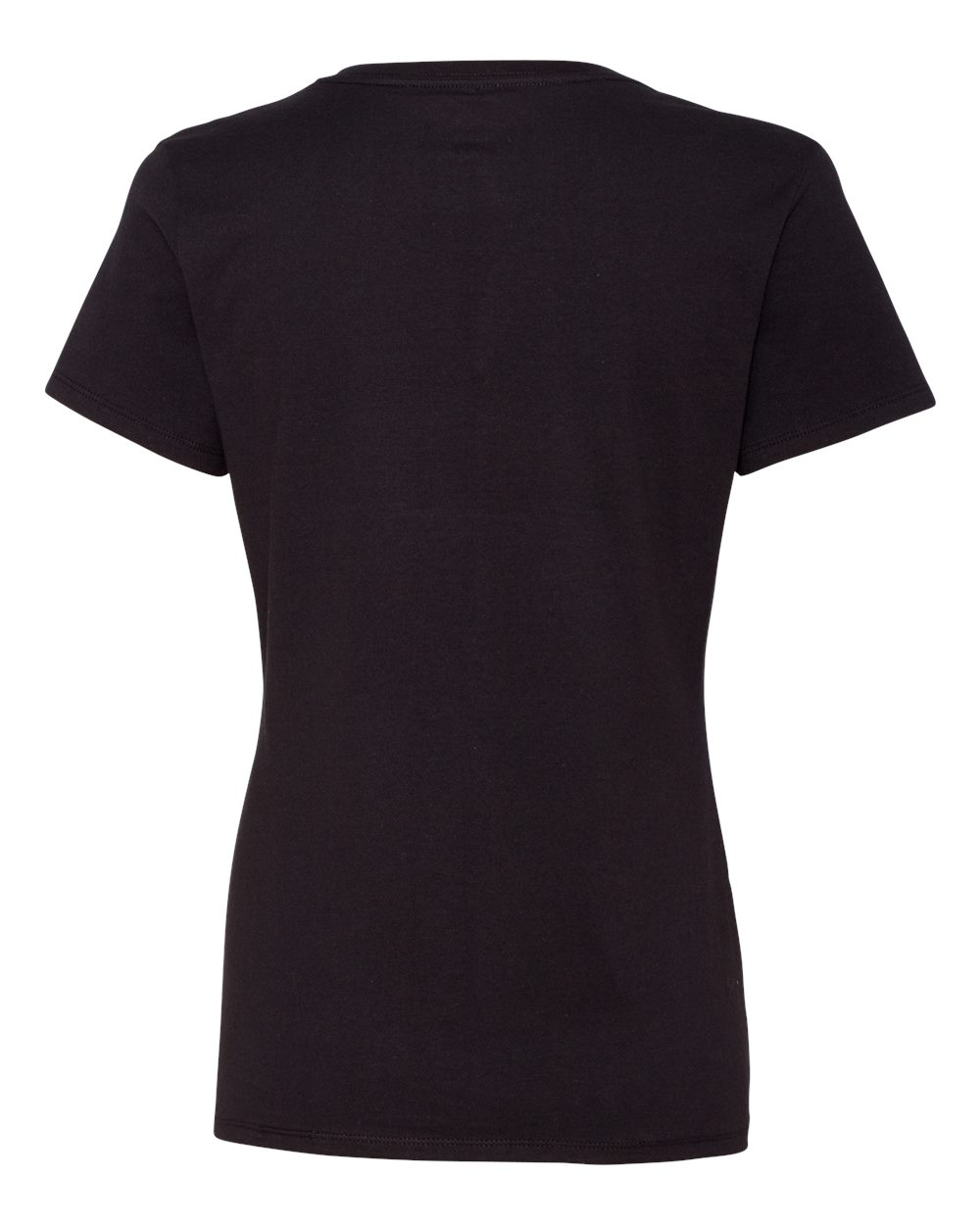 Rear View of Black Perfect-T Women’s V-Neck T-Shirt - S04V