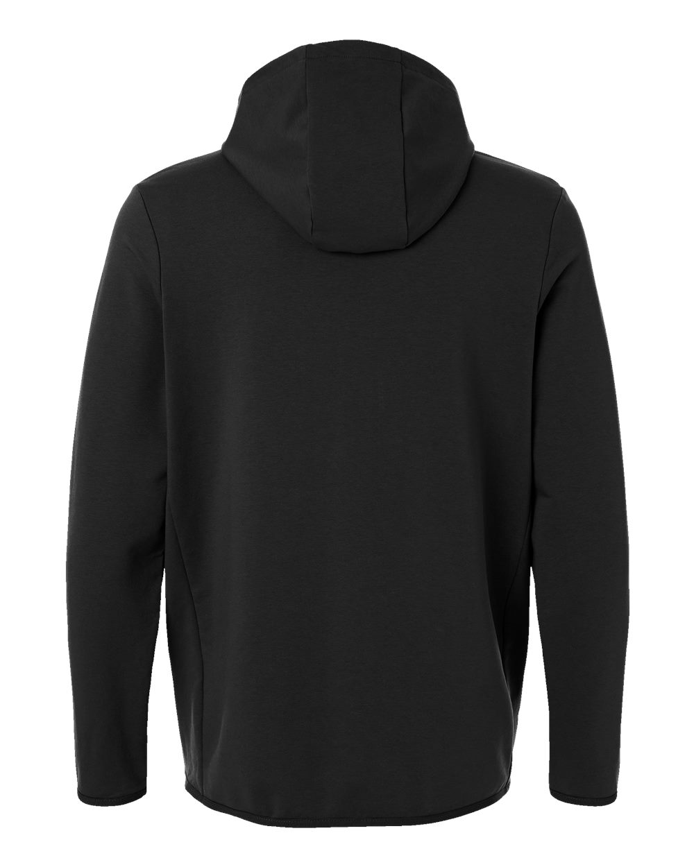 Rear View of Black Perform Full-Zip Hooded Sweatshirt - EXP30PZ