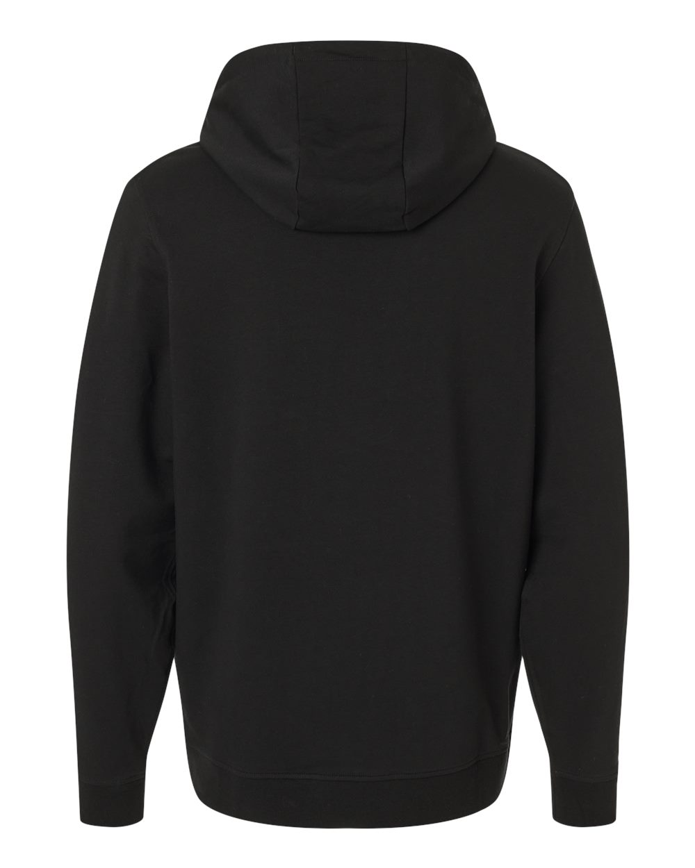 Rear View of Black Perform Hooded Sweatshirt - EXP25PH