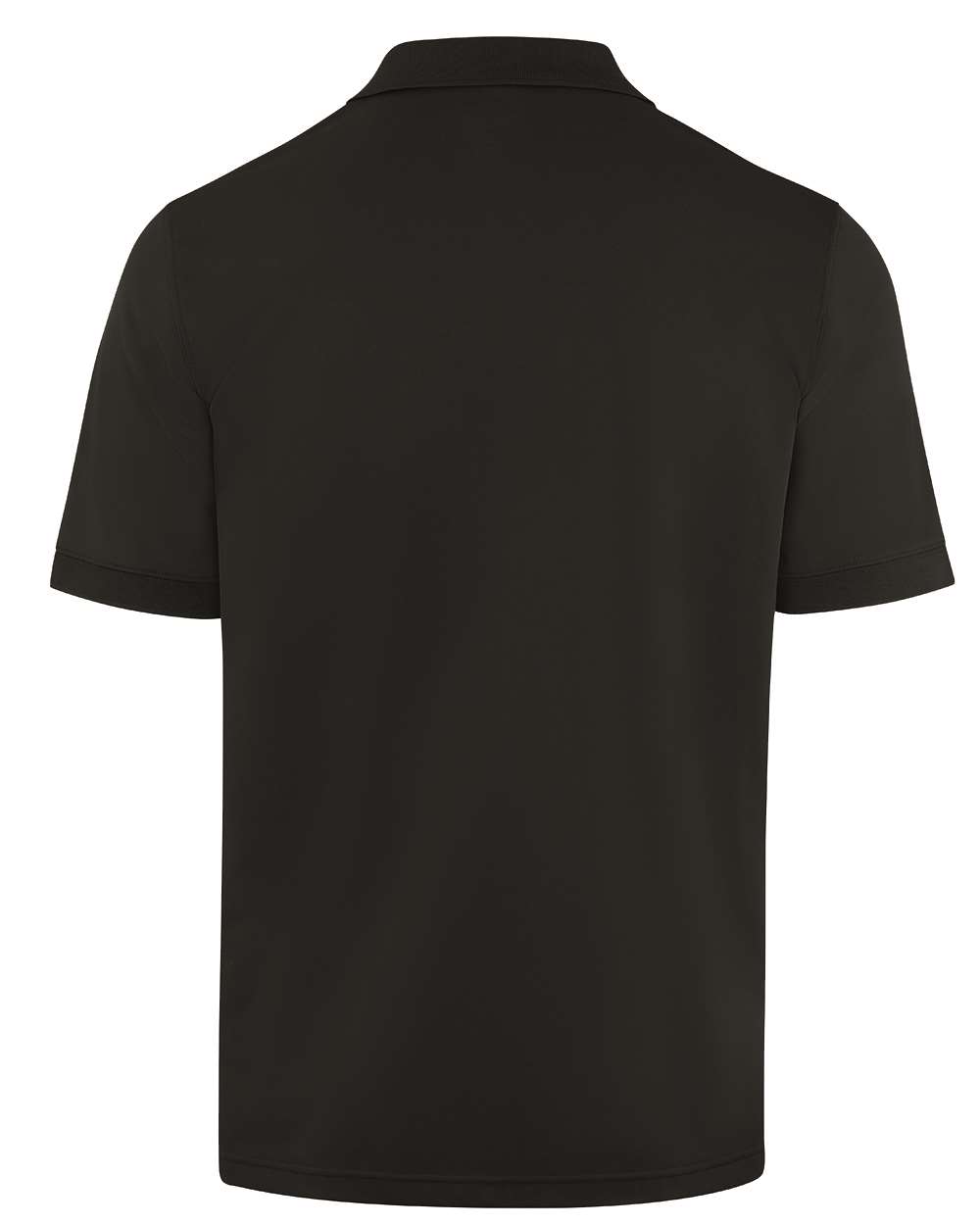 Rear View of Black Performance Short Sleeve Work Shirt With Pocket - LS44