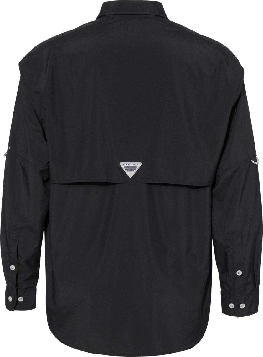Rear View of Black PFG Bahama™ II Shirt - 212463